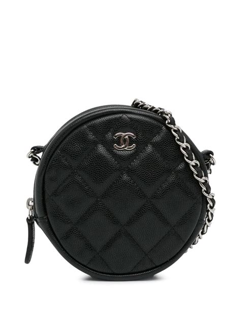 caviar chanel bag|2019 CC Quilted Caviar Round Clutch With Chain crossbody bag.